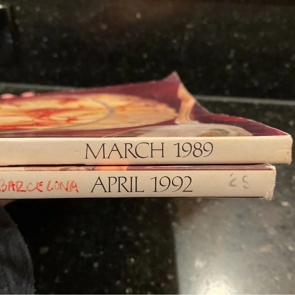 Two Gourmet Magazines - March 1989 and April 1992